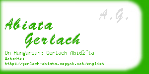 abiata gerlach business card